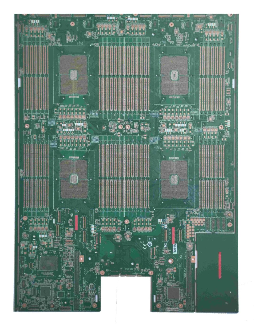 Oversized four-way server motherboard